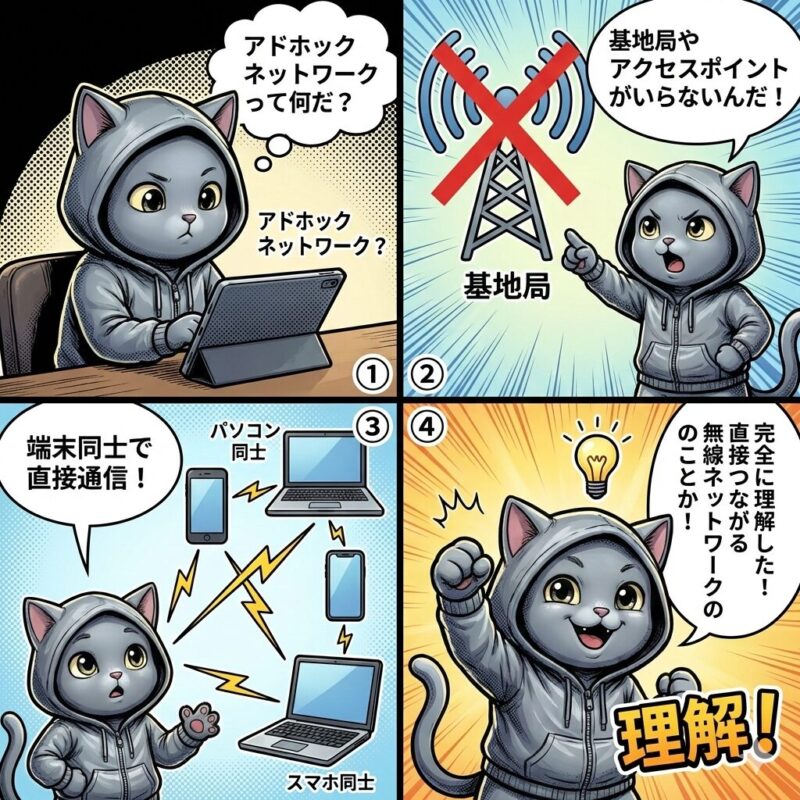 アドホックネットワークを解説するデプロイ太郎